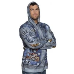 Boland Déguisement Sweat à Capuche Biker