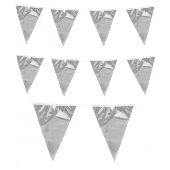 Boland Guirlande Fanions Argent 10m 1 Boland Guirlande Fanions Argent 10m