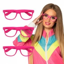 Boland Pack 3 Lunettes Fluo Rose