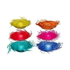 Boland Pack 6 Chapeaux Antillais Paille Couleur -Boland pack 6 chapeaux antillais paille couleur 2