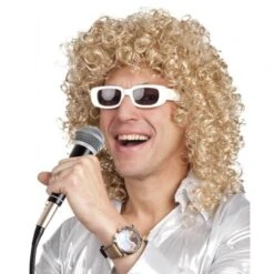Boland Perruque Chanteur Blonde + Lunettes