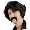 Boland Perruque Chuck Noire Avec Moustache