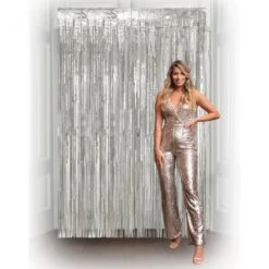 Boland Rideau De Porte Scintillant Argent