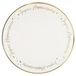 Boland 6 Set De Table Joyeux Anniversaire Or
