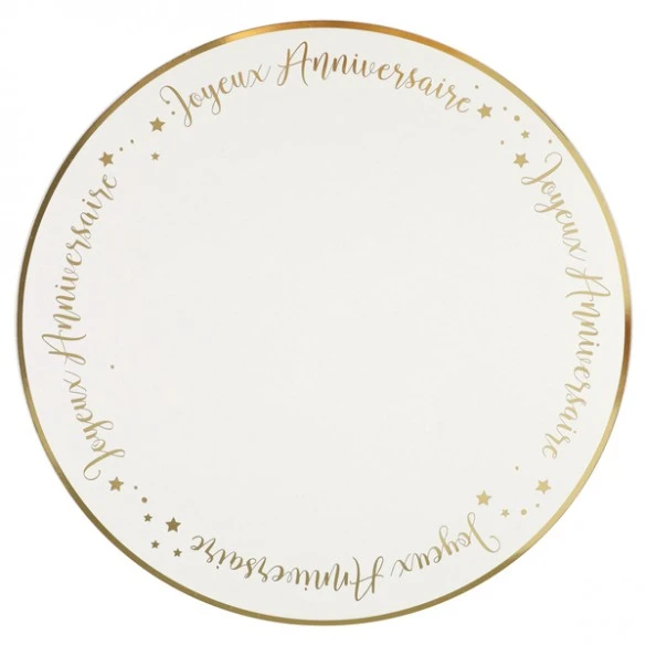 Boland 6 Set De Table Joyeux Anniversaire Or 1 Boland 6 Set De Table Joyeux Anniversaire Or