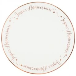 Boland 6 Set De Table Joyeux Anniversaire Rose Gold