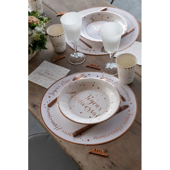 Boland 6 Set De Table Joyeux Anniversaire Or 2 Boland 6 Set De Table Joyeux Anniversaire Or – Image 2