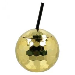 Boland Verre Boule à Facette Or Avec Paille